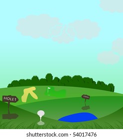 illustration of golf background