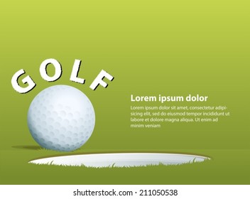 Illustration of a golf ball