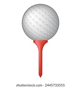 illustration of a golf ball with tee