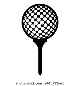 illustration of a golf ball with tee
