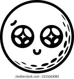 It is an illustration of a golf ball's pien face.