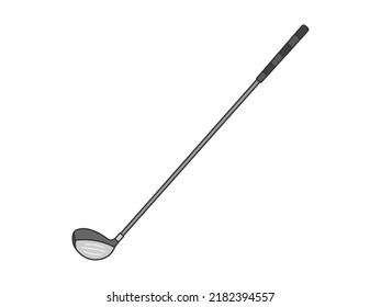 Illustration of a golf club driver.