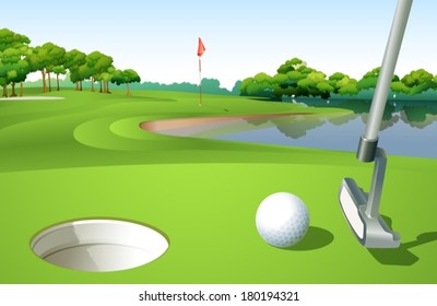 Illustration of a golf course