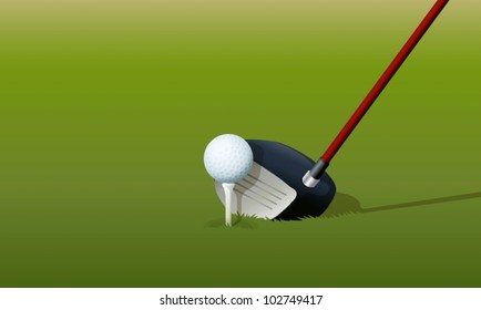 Illustration of a golf drive
