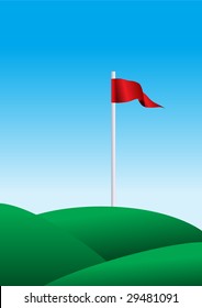 illustration of a golf flag