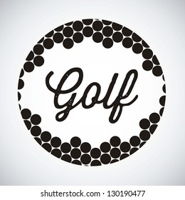 Illustration of golf icons, illustrations of sports and games, vector illustration