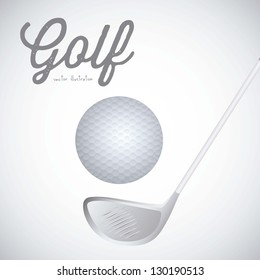 Illustration of golf icons, illustrations of sports and games, vector illustration