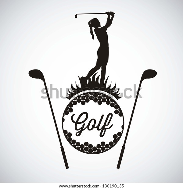 Illustration of golf icons, illustrations of
sports and games, vector
illustration