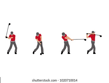 Illustration of golf player