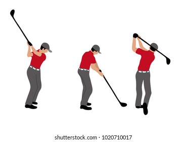 Illustration of golf player