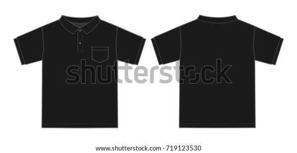 Illustration Golf Shirt Black Stock Vector (Royalty Free) 719123530 ...