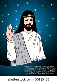 illustration of good friday card with rays background