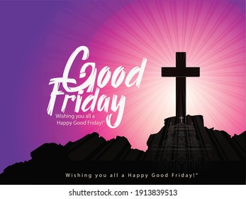 Illustration Of Good Friday with jesus christ background