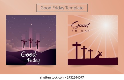 Illustration for Good Friday. Good Friday. Modern calligraphy. greetings, banners, posters, logos, symbols, religious elements.
