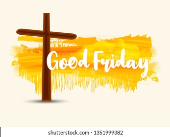 Illustration Of Good Friday Poster Or Banner Background.