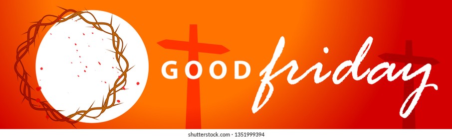Illustration Of Good Friday Poster Or Banner Background.