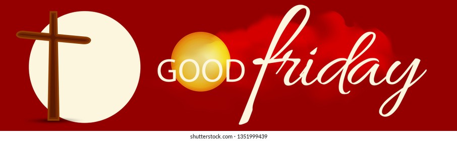 Illustration Of Good Friday Poster Or Banner Background.