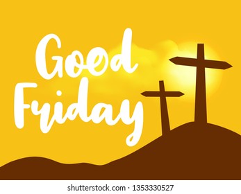 Illustration Of Good Friday Poster Or Banner Background.