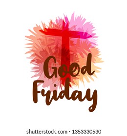 Illustration Of Good Friday Poster Or Banner Background.