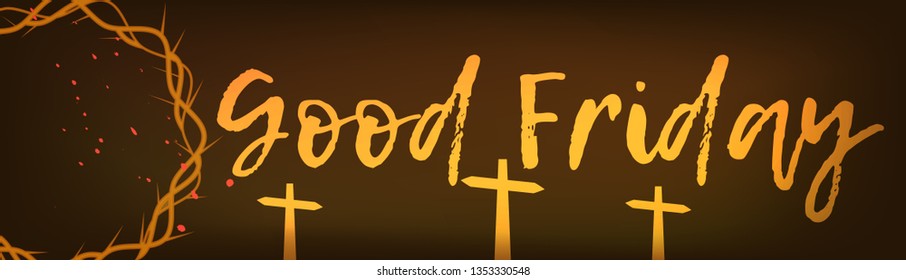 Illustration Of Good Friday Poster Or Banner Background.
