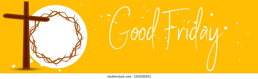 Illustration Of Good Friday Poster Or Banner Background.