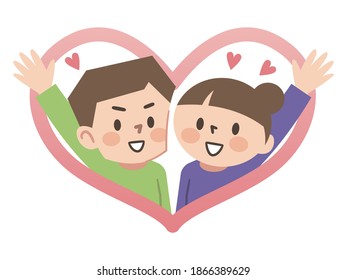 仲良し夫婦 のイラスト素材 画像 ベクター画像 Shutterstock
