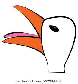 Ilustración de una cabeza de ganso