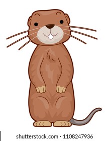 Illustration of a Gopher Standing Up