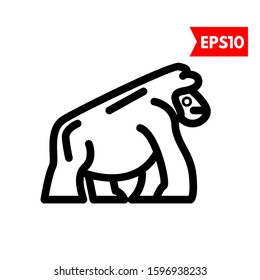 illustration of gorilla flat icon