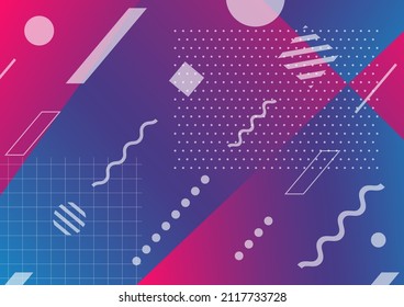 illustration of gradation colored Geometric pattern background
