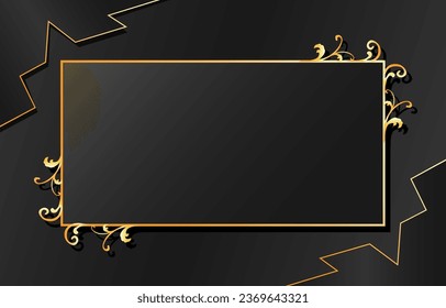 illustration gradient gold frame template