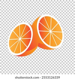 an illustration of gradient orange oranges icon