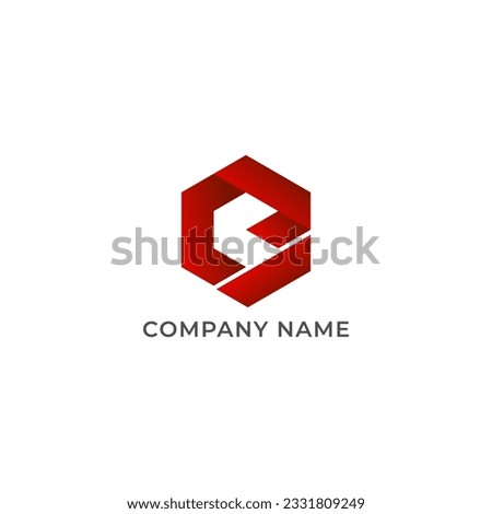 ILLUSTRATION GRADIENT RED COLOR ABSTRACT GEOMATRIC LETTER E AND V LOGO ICON SIMPLE NIMIMALIST TEMPLATE DESIGN VECTOR