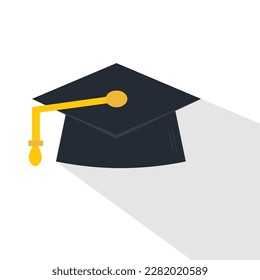 Illustration of graduation student black hat