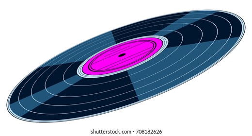Illustration of the gramophone record disk icon