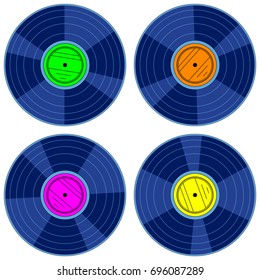 Illustration of the gramophone record disk set