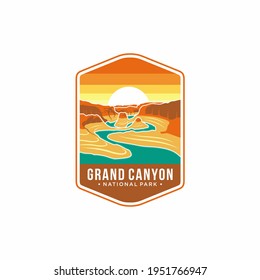 Illustration of the Grand Canyon National Park emblem patch logo