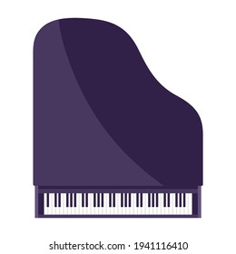 Illustration of grand piano. Musical instrument for concert poster.