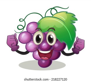 Illustration Grape Face Stock Vector (Royalty Free) 218227120 ...