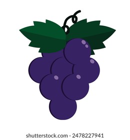 Illustration of Grape fruit. It is good for any products, such as children book, coloring book, cartoon sticker, t shirt design, etc.