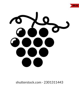 illustration of grape glyph icon 