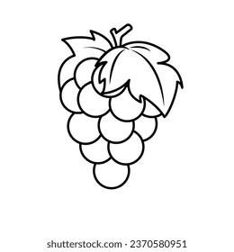 Ilustración del arte de líneas de uva