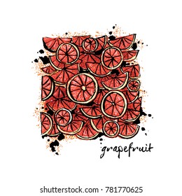Illustration of grapefruit lobules.