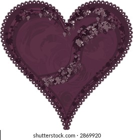 Illustration of grapes and ivy in a frame design element.  File contains no gradients.