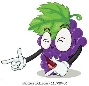 illustration of grapes on a white background