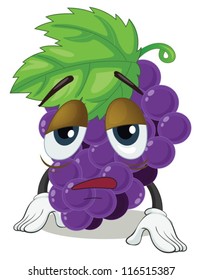 ilustración de uvas sobre fondo blanco