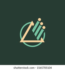 an Illustration of a graph and a geometric triangle and circle