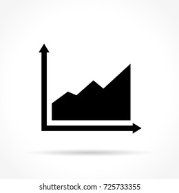 Illustration of graph icon on white background
