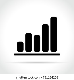 Illustration of graph icon on white background
