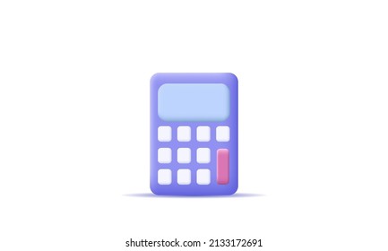 Illustration Graphic 3d Realistic Calculator On Stock Vector (royalty 